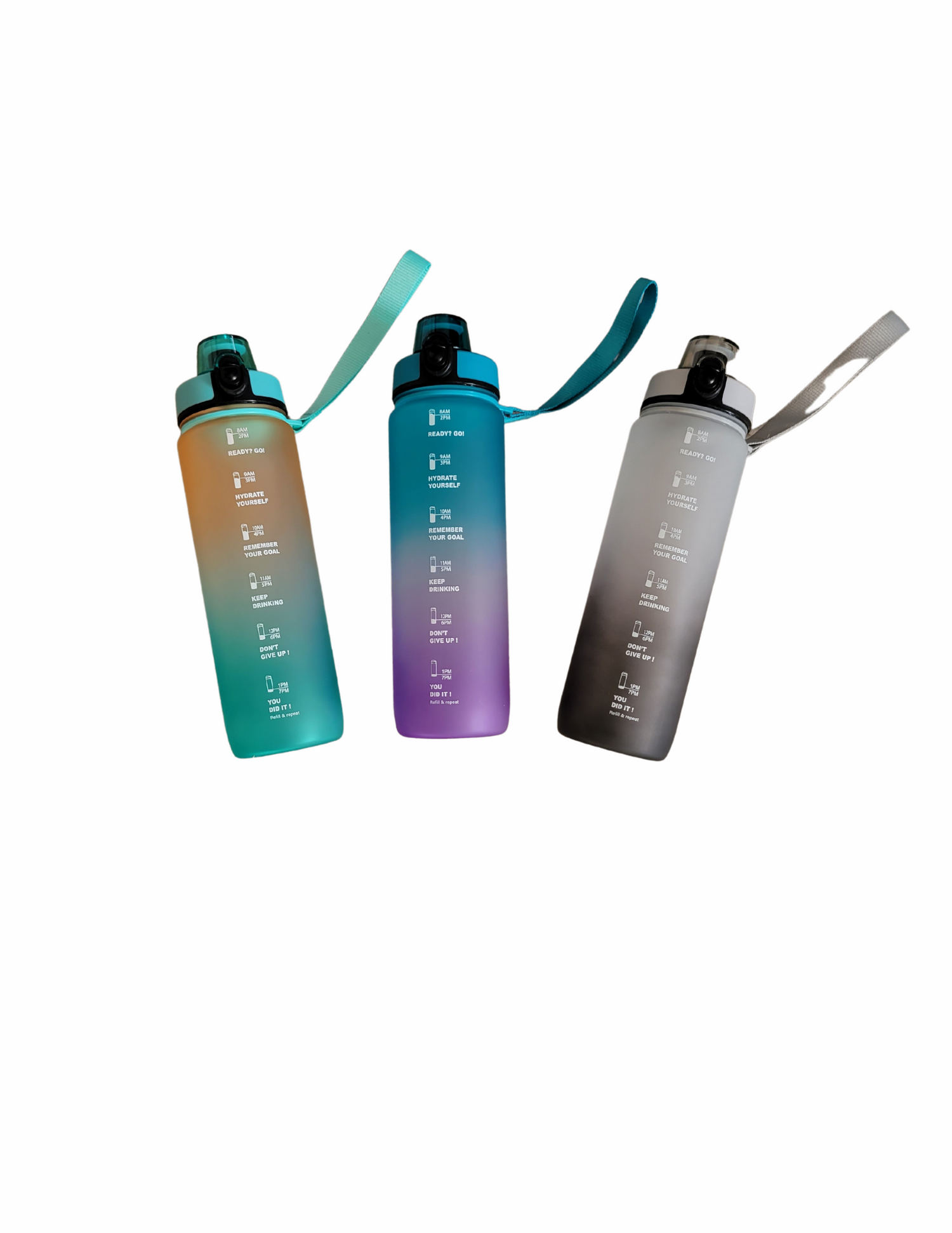 Large Colorful Motivational Water Bottles with filter style