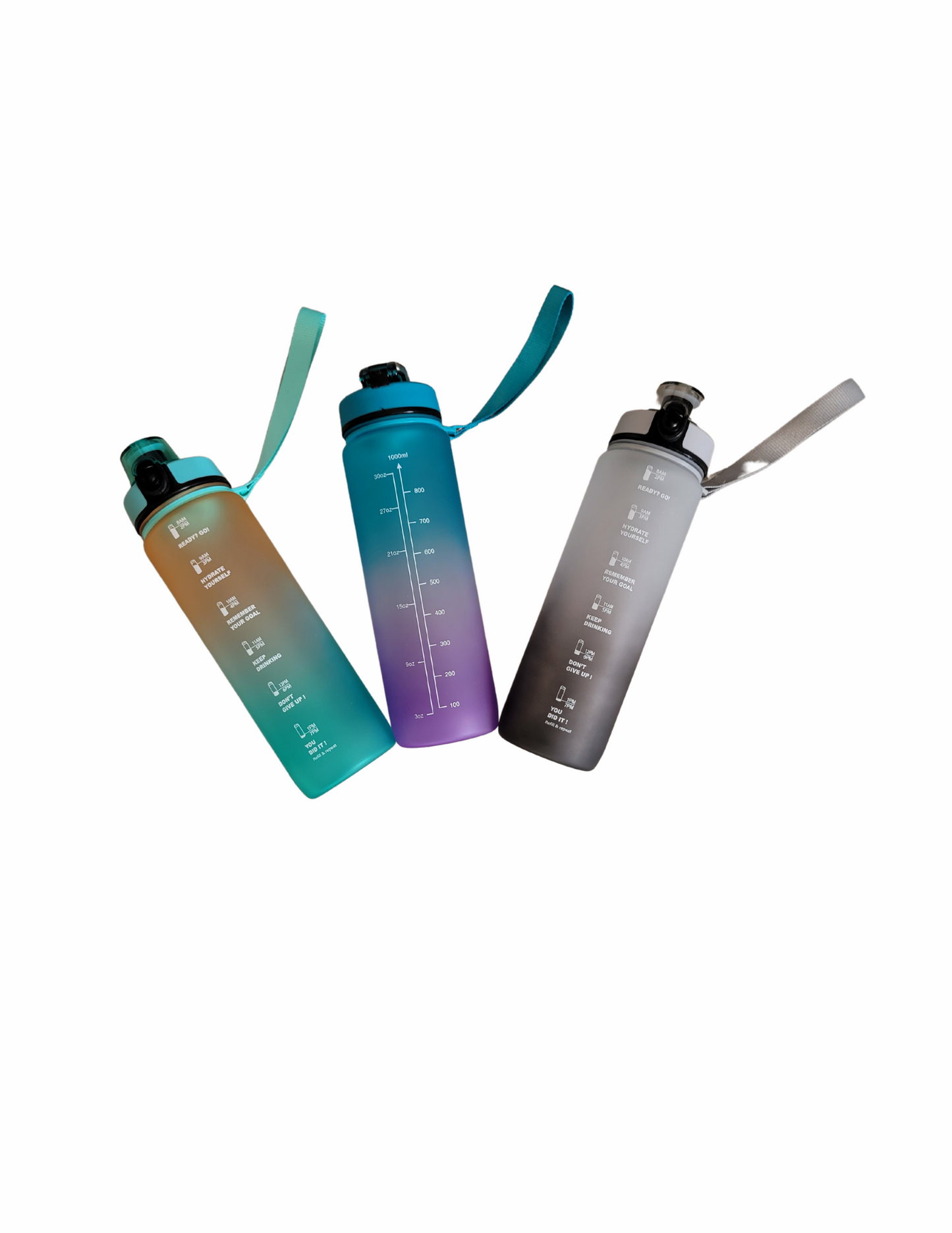 Large Colorful Motivational Water Bottles with filter style